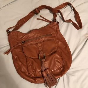 Brown saddle crossbody